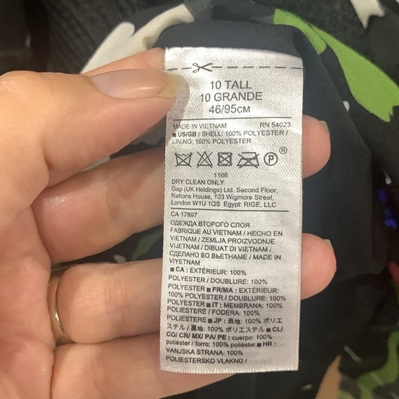 Banana Republic black mesh and floral skirt size 10 - Picture 6 of 6